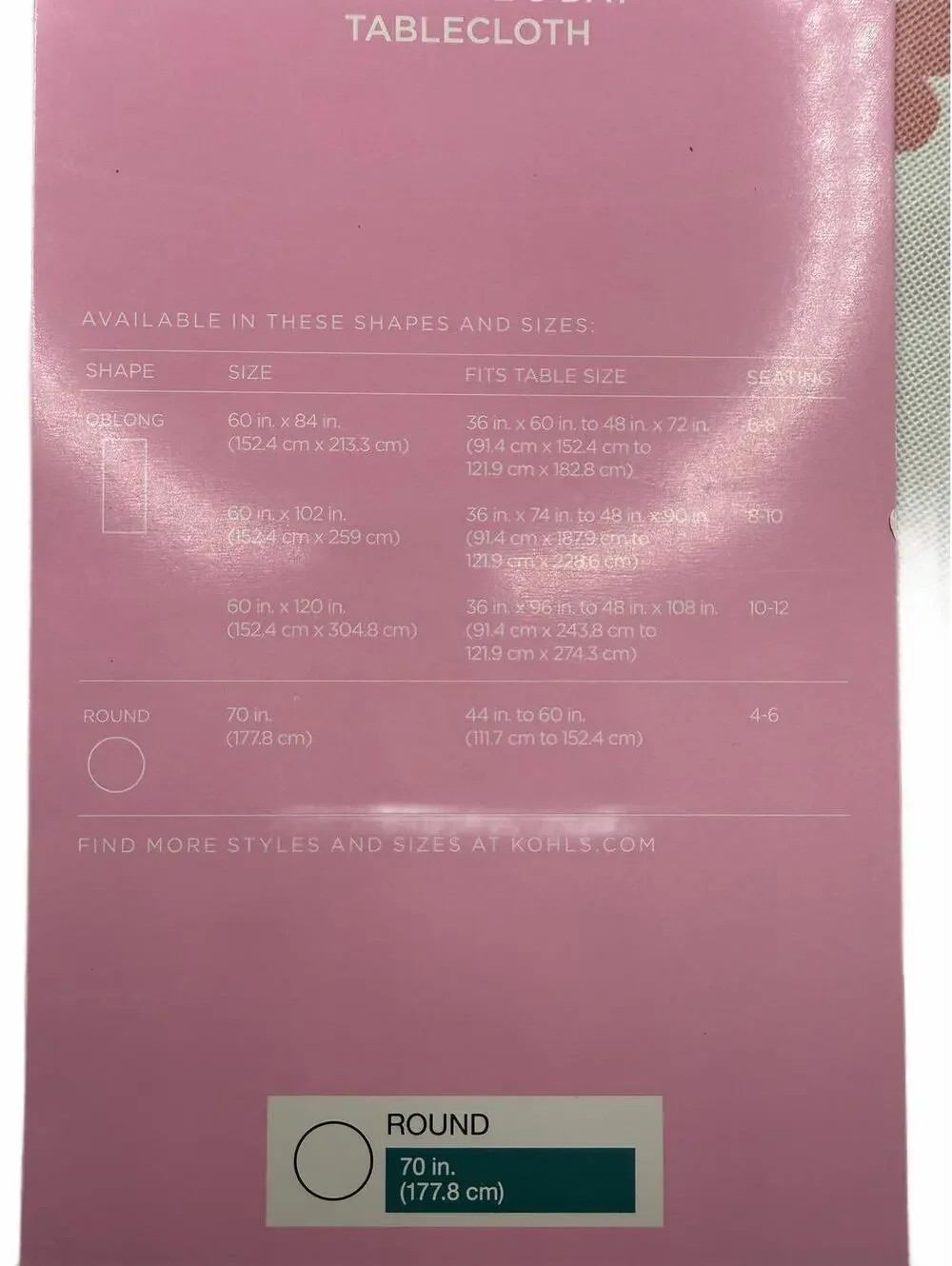 NEW!! Celebrate Together Valentine's Day Round Tablecloth 70 inch